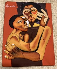 RARE!!! Tile Sculpture Ceramic Pottery Modern Oswaldo Guayasamin Ecuador Era