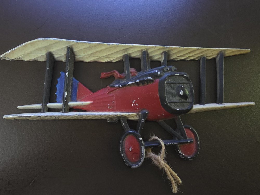 Homco Sexton Airplane Cast Metal Wall Art Decor Plane 1976 Vintage 11×5