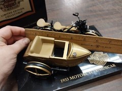 1933 Motorcycle Side/Car Bank Ultra Classic Marble Granite Base Harley