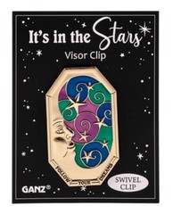 Ganz “It’s In The Stars” VISOR CLIP Moon “Follow Your Dreams” Gold Purple Blue