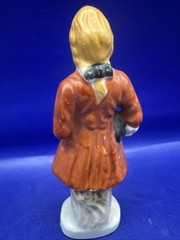 Vtg. Japan 4.75” Porcelain Figurine Traditional Colonial Man Hand Painted w/Gold