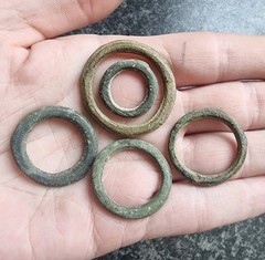 Celtic Ring Proto Money Ancient Currency Bronze Antique Metal Detecting Find (2)