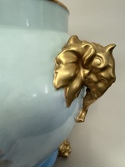 Antique Limoges France Large Hand Painted Porcelain Jardiniere