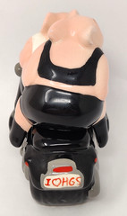 Pig Figurines Salt and Pepper Shakers Hogs on a Hog Motorcycle Harley Biker