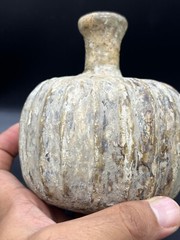 Un Touched Ancient Roman Glass Bottle in Perfect Condition C. 1st-2nd Century AD