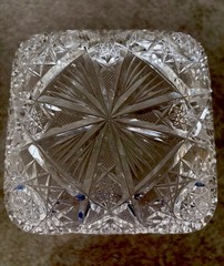 Lead Crystal Tray Circa 1900 American Brilliant Period