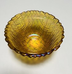 Vintage Carnival Glass Candy Dish Bowls Unbranded 6.5″