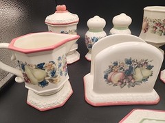 Vtg 11 Pc Set AVON SWEET COUNTRY Harvest Ceramic Tableware 1990s Excellent Cond