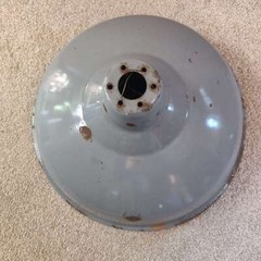 Vintage 1950s enamel lamp shade
