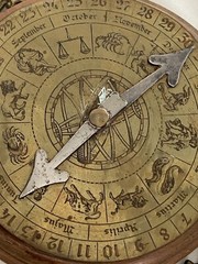 Antique Calendar Astrological Art Horoscope Wall Hanging Decor Broken ***