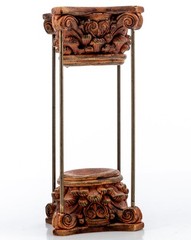 Classical Corinthian Column Display Stand 6.5x3in Resin Signed Baris 1lb Used