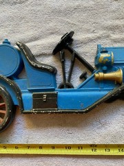Vintage Sexton USA Cast Iron Antique Large Blue Convertible Car Wall Decor