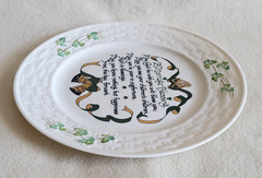Belleek Irish Fine Parian China Marriage Blessing Plate Ireland 9″ NEW WITH TAG