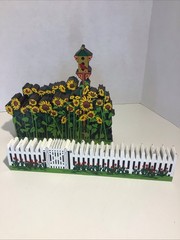 1997 SHELIA’S COLLECTABLES MY FAVORITE PLACES “SUNFLOWER FIELD” & White Fence