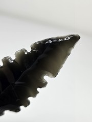 Black Obsidian Style Hand Knapped Arrowhead Point 2.5 In Authenticity Unknown