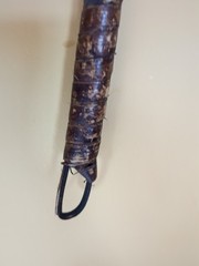 MEDIUM SIZE VINTAGE CANE/WICKER CARPET/RUG BEATER #