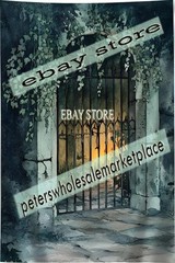Gothic Iron Gate Tapestry Haunted Garden 59X82 in