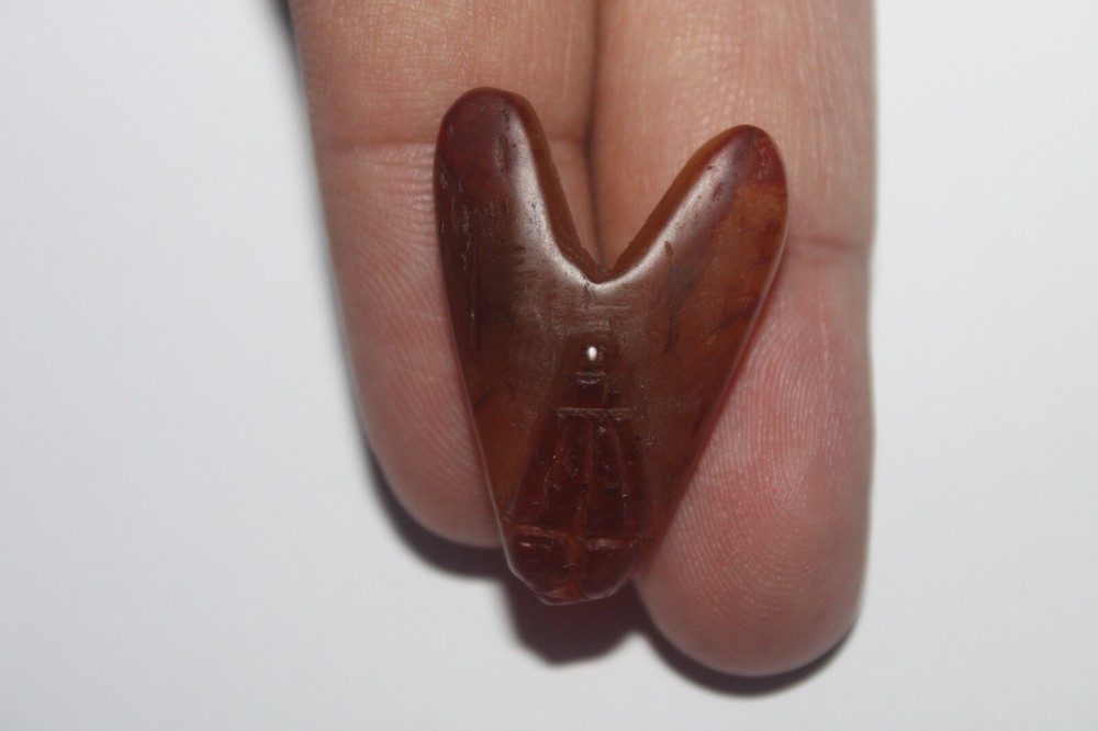 HANDMADE PHARAONIC ANCIENT EGYPTIAN Fly Agate Statue (BA)