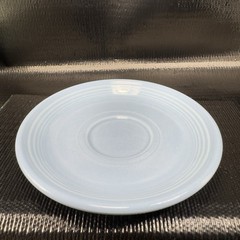 Fiestaware USA Pottery Periwinkle Blue Teacup And Saucer Set Stoneware Vintage