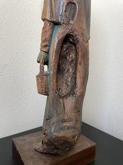 Huge Josue Alvarado Figure Modernists Wood Sculpture Mid Century Modern Mcm Era