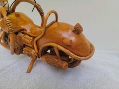 Unique Handmade Entirely of Wood & Wooden Vines Motorcycle. Chopper Nicely Made