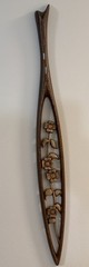 vtg mid-century cast metal hand painted set of 4 floral wall hangings decor