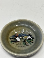 Vintage Irish Porcelain Miniature Plate . Made in Ireland .