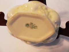 PAIR OF BELLEEK PARIAN CHINA , SWAN CREAMER AND SEA SHELL CANDY OBLONG DISH