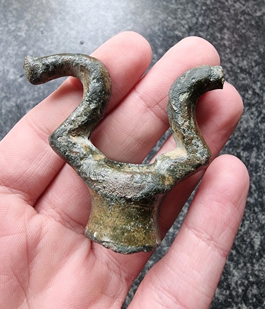 Rare Medieval Candlestick Holder Bronze 1450-1550 Antique Metal Detecting Find