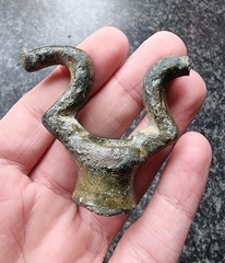 Rare Medieval Candlestick Holder Bronze 1450-1550 Antique Metal Detecting Find