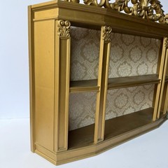 Vintage Syroco Hollywood Regency Ornate Gold Curio Wall Display Shelf