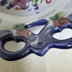 Vintage Colorful Vestal Portugal Blue Floral Decorative Wall/Plate B3