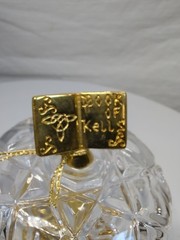Killarney Book Of Kells Ireland 24% Crystal 24K Gold Trinket Dish Gold Base Tag
