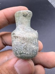 Genuine Ancient Roman Glass Bottle with Iridescent Patina Ca. 1st-2nd Century AD