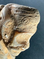 AMAZING ANCIENT PRE COLUMBIAN STONE CARVED TAINO BEHIQUE SEATED CIRCA 900AD