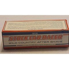 VTG Avon Stock Race Car Decanter 90% Collectible vanity Blue Glass Bottle w/ Box