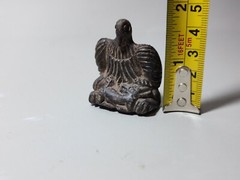 CIRCA NEAR EASTERN BLACK STONE SEATED BIRD.