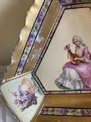 Antique German Beautifully Decorated Lovers Story Dish