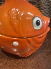 Hummel Goebel West Germany Orange Fish Salt Dish Jam Condiment Dish S1 Goldfish