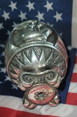 Vintage Silver Egg Made In Greece AG 995 270 Grams 9.52 Oz 3 3/4″ Tall