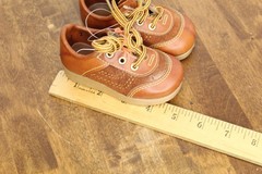 Vintage Genuine Leather Baby Shoes – Made in USA – NWT – Nursery Decor / Props
