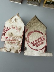 Dexter Bergen Norway Bryggen Miniature Buildings Set Of 7 Handmade 1994 Souvenir