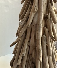 Vtg Large 25″ Driftwood Xmas Pine Tree Hand Crafted Wood Sticks Folkart Rustic