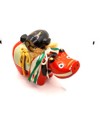 Akabeko Fukushima Aizu Folk Crafts – Lucky Charms -Papier Mache Bobble Head Cow