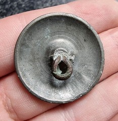 Georgian Button Decorative Pewter / Tombac 18th Century Detecting Find Antique