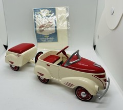 Vtg Hallmark Kiddie Car Classics 1940 Roadster w/Trailer Limited Edition