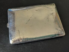 1910 Edwardian Cigarette/Business Cards Holder. Silverpalted