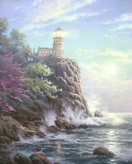 Thomas Kinkade “Split Rock Light” Collectors Print W/COA F661271 UNFRAMED