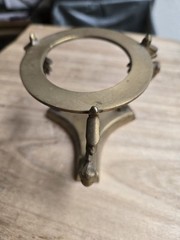 Small Elegant, Sturdy, Brass Stand Supported by Three Dragons 3″Tall 4.5″ Wide
