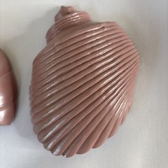 Vintage Mauve Pink Bathroom Wall Decor Seashells Art Burwood 1980s Conch Shell